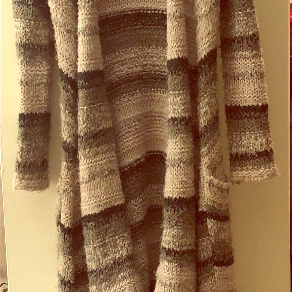 Knitted sweeper sweater